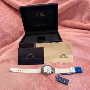 PORSAMO BLEU women’s  DahliaSilicone StrapWatch, 34mmColor: Silver-White